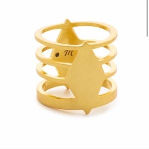 Madewell metallic  flat diamond illusion ring